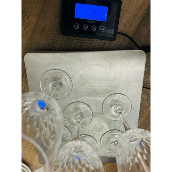 6 Cristal D’Arques-Durand Capella Crystal 8” Wine Glasses Water Goblets Vintage - Picture 11 of 13